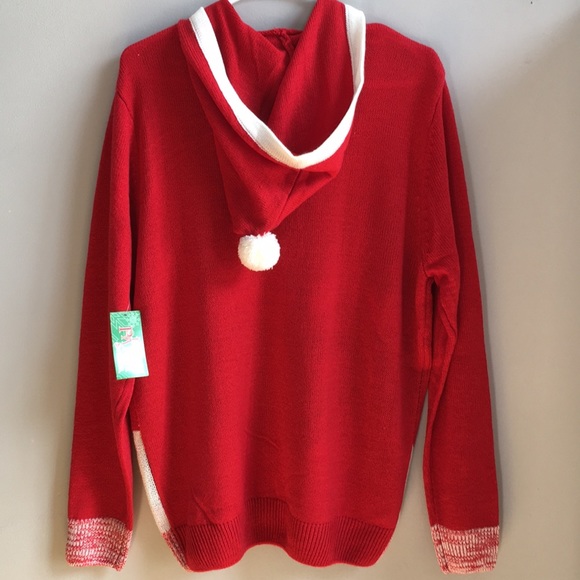 Men’s Hooded Ugly Christmas Sweater New - Picture 3 of 4
